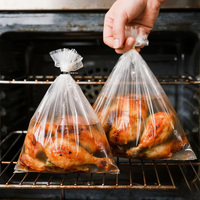 Sacs de cuisson personnalisés en PET pour four, sacs transparents en plastique pour dinde, prix des sacs de cuisson en plastique transparent