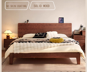 Amerikaans Retro Massief Houten <span class=keywords><strong>Bed</strong></span> Eigentijds Ontwerp Voor Thuis Slaapkamer Tweepersoonsbed Bruiloft Landelijke Stijl Grote Kleine Slaapkamers - Product Image 5