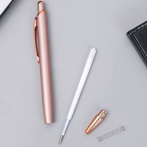 Bolígrafo de Metal Color Oro Rosa, Bolígrafo Promocional de Aluminio con Punta de Bola para Negocios, Oficina y Eventos - Product Image 4