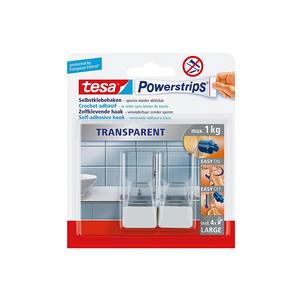 Tesa Haken powerstrips โปร่งใสขนาดใหญ่/wei172 stück - Product Image 1