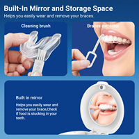 Nouveau modèle 2026 : Boîte dentaire pour prothèses orthodontiques avec aligneur et rétention, étui en plastique pour protège-dents pour le nettoyage dentaire
