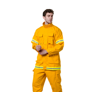 Vêtements de <span class=keywords><strong>sécurité</strong></span> pour pompiers forestiers certifiés NFPA 1977, combinaison ignifuge jaune, <span class=keywords><strong>veste</strong></span> et pantalon EPI - Product Image 4