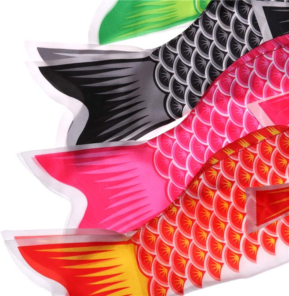 Lot de 6 Manches à air japonaises pour Carpe - Motif Drapeau - Kite Koinobori - pour sushis, Restaurant - Décoration de Chambre Izakaya