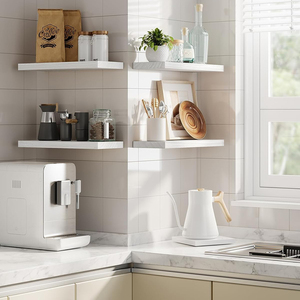 Bộ 4 kệ gỗ treo tường phong cách đồng quê dùng cho phòng tắm, phòng khách, văn phòng nhà ở, dùng để sắp xếp và lưu trữ đồ đạc trong nhà - Product Image 6