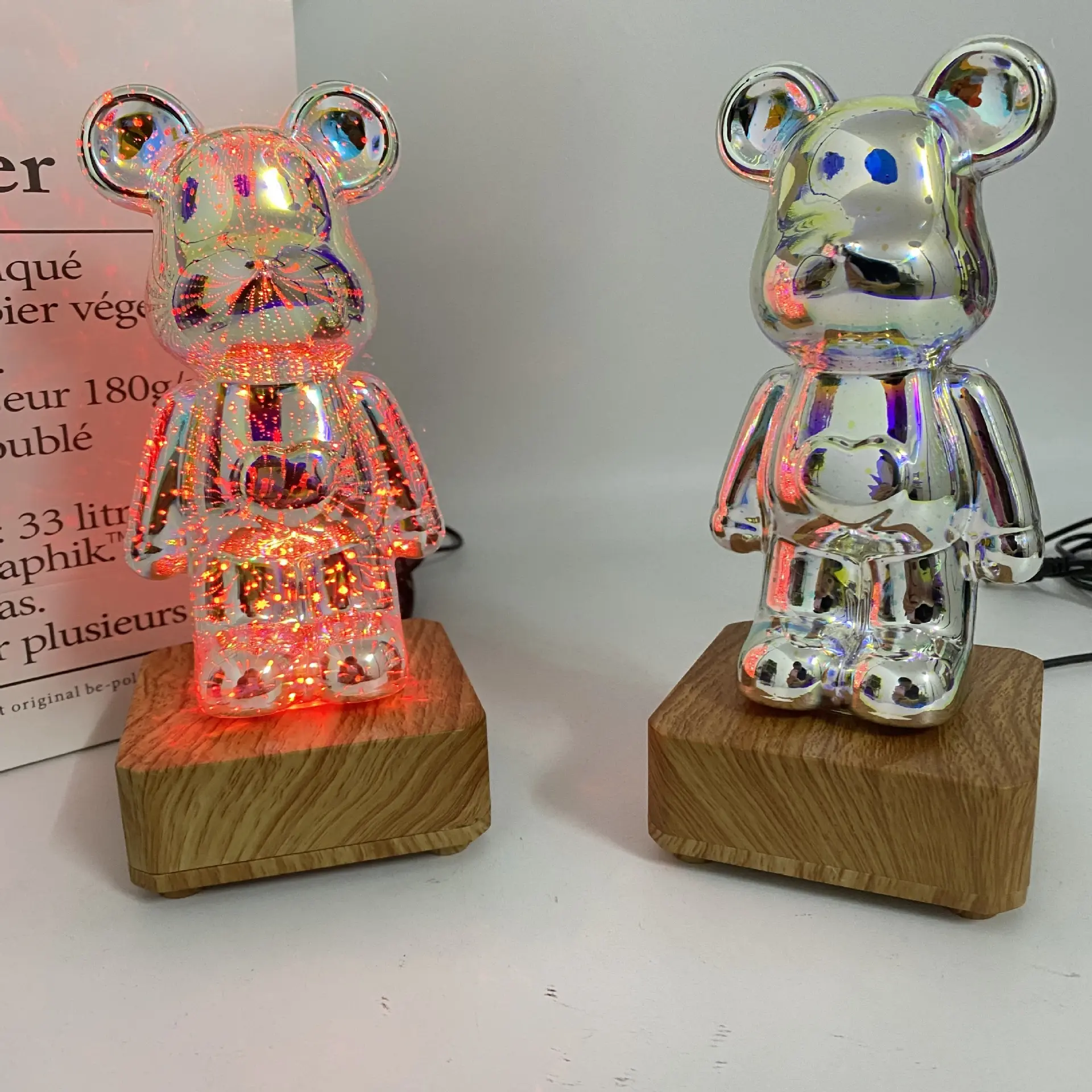Produsen kontemporer dapat diredupkan anak-anak Modern saklar lampu malam kontrol api kerja Beruang lampu meja
