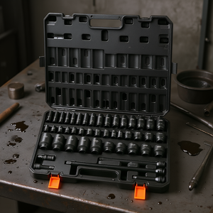 Ensemble de douilles à chocs Vevor 43 pièces 1/2 pouce en acier au chrome-molybdène de qualité industrielle, kit d'outils à cliquet - Product Image 2