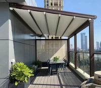 Pérgola Plegable Impermeable de Aleación de Aluminio de Diseño Moderno con Techo Retráctil para Terraza y Balcón, Espacio de Vida al Aire Libre