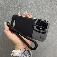 Couverture rigide sans fil avec lanière étui magnétique pour iPhone 16 15 14 Pro Max Plus 13 12 11 étuis de placage de support