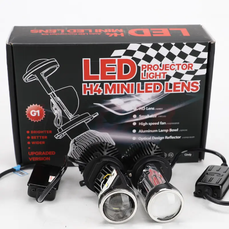 OEM 맞춤형 Luces Para 자동 H4 LED 프로젝터 렌즈 자동차 용 레이저 자동 헤드 전구