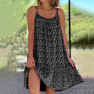 Vestido midi informal de verano con lunares para mujer, corte holgado - Product Image 2