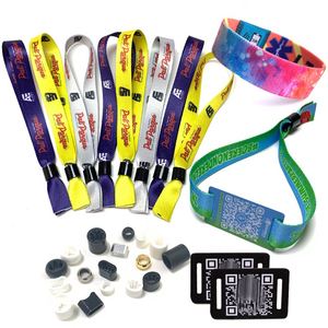 Ruban en tissu satiné RFID de haute qualité, personnalisé, imperméable, résistant aux déchirures, respectueux de l'environnement, pour événements, festivals et fêtes - Product Image 1