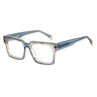 Lunettes de vue pour hommes en acétate, stock disponible, JIMBO OPITCAL JB248055-6602, monture rectangulaire transparente à bordure complète, lunettes de prescription optiques