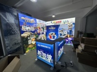 Comptoirs de réception pliables pour stands de vente avec affichage lumineux LED en tissu SEG intégré au plateau – Offre Spéciale
