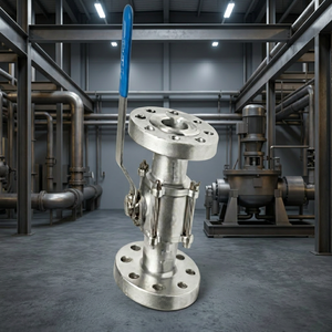 Vanne à boisseau sphérique industrielle à trois pièces à bride en acier inoxydable CF8 CF8M Classe 300 à passage plein, actionnée par levier, de 1 à 6 pouces - Product Image 3