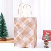 Sacs cadeaux en carton recyclable pour Noël avec poignées torsadées, sacs en papier kraft brun pour les fêtes, les mariages et les occasions spéciales