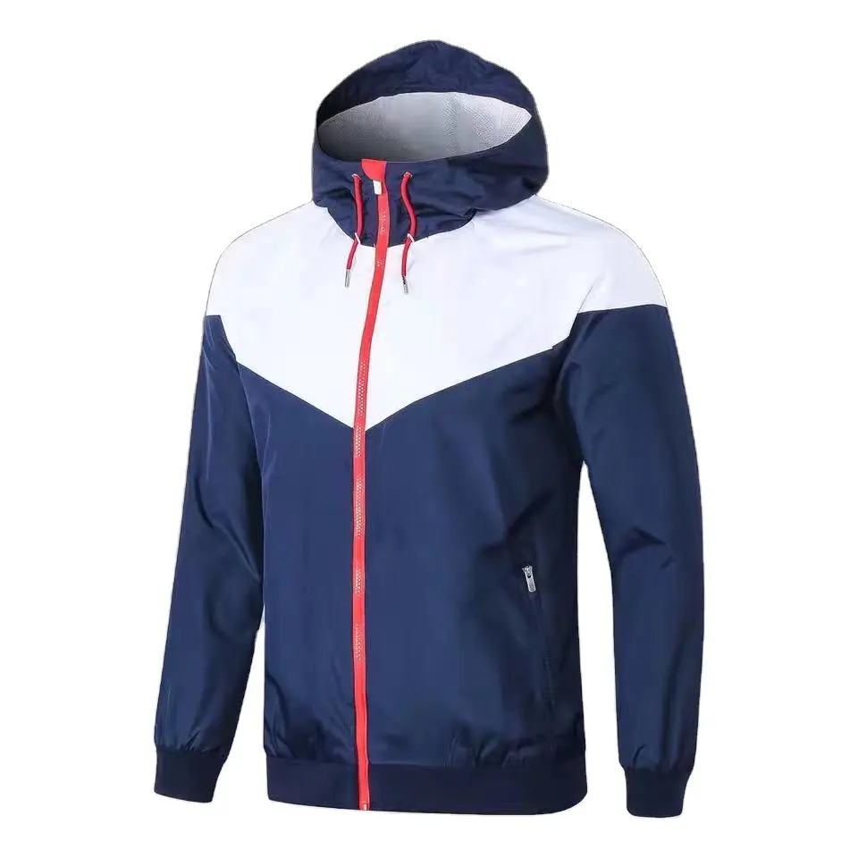 TOPKO A Variety Of Optional Custom Football Windproof And Waterproof Man Training Sports Jacket Biker Hooded Windbreaker