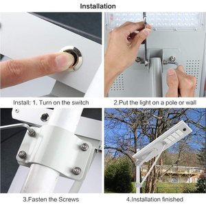 <span class=keywords><strong>Energia</strong></span> <span class=keywords><strong>solare</strong></span> 60W 80W alluminio LED strada luce <span class=keywords><strong>solare</strong></span> calda bianca esterna piazza giardino cortile parco illuminazione parcheggio - Product Image 4