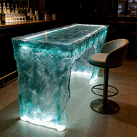 Table à manger en résine époxy, table de bar, mobilier moderne de luxe, restaurant, maison, design personnalisé