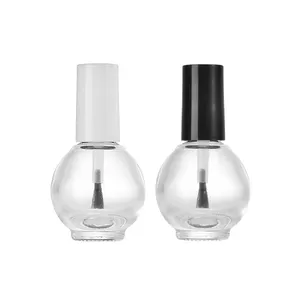 Empty Luxury Glass Square Nail Polish Bottle Skin Care Bottle Custom Color Cosmetic Screen Printing with Brush 5ML 6ML 10ML 15ML