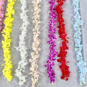 Decoración <span class=keywords><strong>de</strong></span> Pared con Flores Artificiales, Enredadera <span class=keywords><strong>de</strong></span> Lila, Flores Artificiales para Bodas, Flores Colgantes para Jardín - Product Image 5
