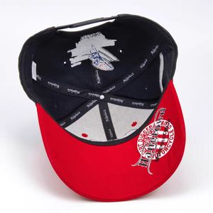 Casquette de sport de course à broderie personnalisée de haute qualité, vintage rouge et noir, 6 panneaux, casquette de baseball ajustée rétro, motif taureau - Product Image 6