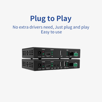 Extenseur vidéo fibre 4K via IP avec fonction USB-KVM 4K30 avec USB RS232 pour transmission AV industrielle