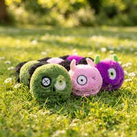 Jouet sonore interactif en peluche durable en coton, motif chenille, pour chiens et chats, compagnon de sommeil amusant et mignon