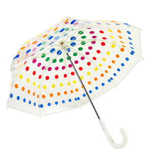 Parapluie transparent à pois mignon, 8 baleines, ouverture manuelle, pour enfants, protection soleil et pluie, rentrée scolaire - Product Image 5