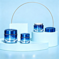 Pot en verre de luxe personnalisé pour crème, 30g 50g, pot en verre cosmétique de qualité supérieure à large ouverture