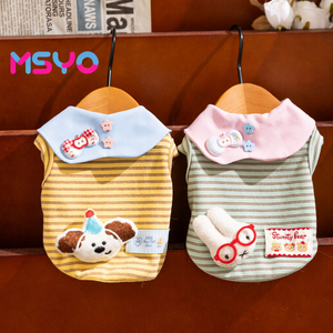MSYO - Chalecos de Dibujos Animados para Perros, Ropa de Primavera y Verano para Perros Pequeños y Gatos, Camisetas sin Mangas Suaves y Transpirables para Cachorros, Ropa para Mascotas - Product Image 1