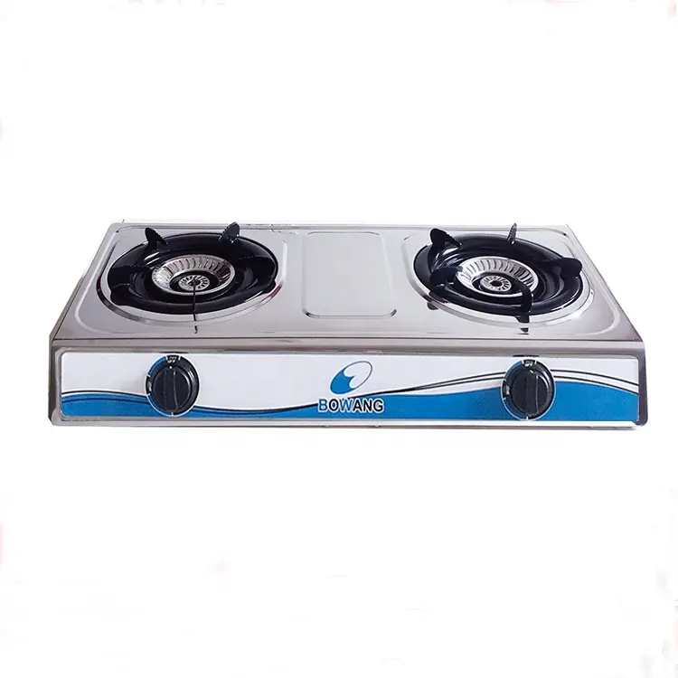 Gasfornuis-2 Gas Brander Tafel Top Roestvrij Staal Koken (BW2608)