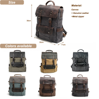 Sac à dos vintage pour homme, sac à dos pour ordinateur portable en toile pour étudiants
