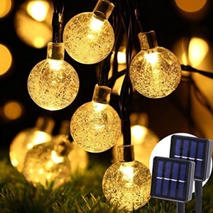 5M 7M 10M LED Solar bola de cristal <span class=keywords><strong>luces</strong></span> de cadena Flash jardín impermeable lámpara de hadas <span class=keywords><strong>para</strong></span> jardín al aire libre decoración de boda de Navidad - Product Image 3