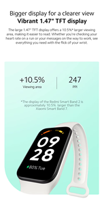 Toàn Cầu Phiên Bản Redmi Ban Nhạc Đồng Hồ 2 Vòng Đeo Tay Thông Minh 1.47 "TFT Hiển Thị Tập Thể Dục BLE Không Thấm Nước Ban Nhạc Thông Minh - Product Image 4