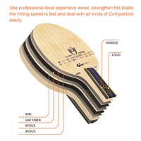 Raquette de ping-pong de qualité supérieure Loki K3 Nano Carbon pour seniors, avec un contrôle élevé