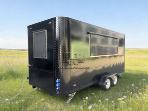 Nouvelle remorque de camion-restaurant vintage en aluminium ACB avec cadre résistant à la rouille et protection transparente contre le vent pour pizzas personnalisées - Product Image 1