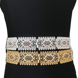 Nouvelle arrivée, robe <span class=keywords><strong>caftan</strong></span> chic marocaine avec <span class=keywords><strong>ceinture</strong></span> ornée de strass verts et rouges, <span class=keywords><strong>ceinture</strong></span> de bijoux de mariage <span class=keywords><strong>pour</strong></span> femmes - Product Image 1