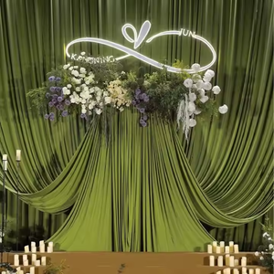 <span class=keywords><strong>Cortinas</strong></span> de panel de cortina de fondo de seda de leche de 10 pies * 5 pies al por mayor para decoración de bodas - Product Image 6