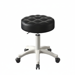 Metal Round Bar <b>Stool</b> with Massage and Foldable Features for Hotel Barber Shop or Hospital Use-Contemporary Design - Product Image 2
