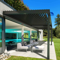 Pergola bioclimatique motorisée intelligente en aluminium à lames orientables pour espaces extérieurs
