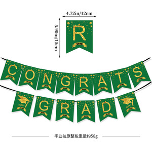 Bandera de Graduación Negra y Dorada 2026 para Escuela, Pedido al por Mayor para Decoración de Fondo de Fiesta de Graduación - Product Image 5