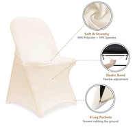 Vente en gros de housses de chaise extensibles en spandex personnalisées housses de décoration de chaise de banquet pour fête de mariage