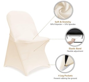 Vente en gros de housses de <span class=keywords><strong>chaise</strong></span> extensibles en spandex personnalisées housses de décoration de <span class=keywords><strong>chaise</strong></span> de banquet pour fête de mariage - Product Image 3