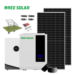 Home Solar System Photovoltaic Panel System 10KW Solar Mounting System Factory Direct Sale Home Hybrid 3KW 5KW Carton MPPT Oree