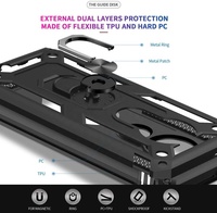Coque de téléphone LeYi Defence Shield pour Moto G7/G7 Plus Edge 2025 One Fusion + avec support de voiture magnétique