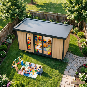 Cabane de jardin pour enfants préfabriquée, design sûr, espace de jeu extérieur, matériaux durables, montage facile et rapide - Product Image 4