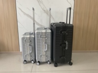 Valise à roulettes en aluminium 20, 24, 28 pouces à prix abordable, étanche, métallique, bagage cabine moderne avec roues