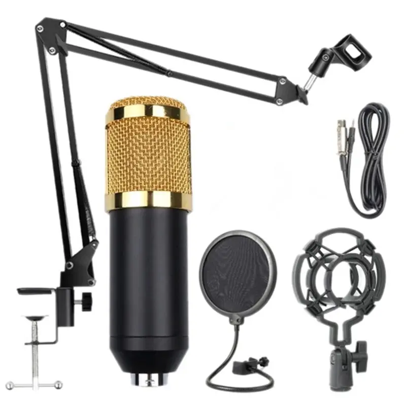 Fifine-Microphone professionnel à condensateur BM 800, 3.5mm, avec support de bureau, pour l'enregistrement sonore, KTV, karaoké