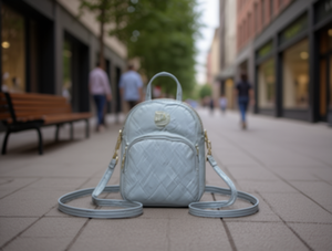 Borsa a tracolla da donna stile bookbag, in poliestere morbido, con tasca frontale con cerniera, per uso quotidiano, tutte le stagioni - Product Image 2