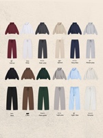 Ensemble survêtement hiver en molleton épais 430g, coupe ample et décontractée, pour homme, avec sweat à capuche et pantalon de jogging, style tendance et oversize